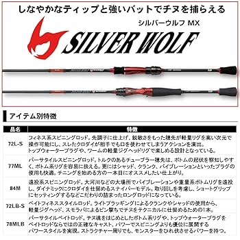 Amazon | ダイワ(DAIWA) チニングロッド シルバーウルフ MX 72LB